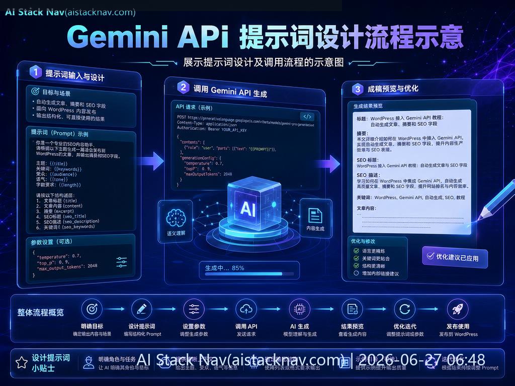 Gemini API 提示词设计流程示意