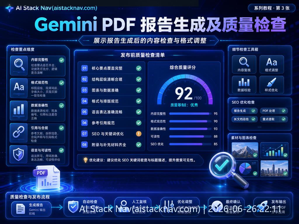 Gemini PDF 报告生成及质量检查