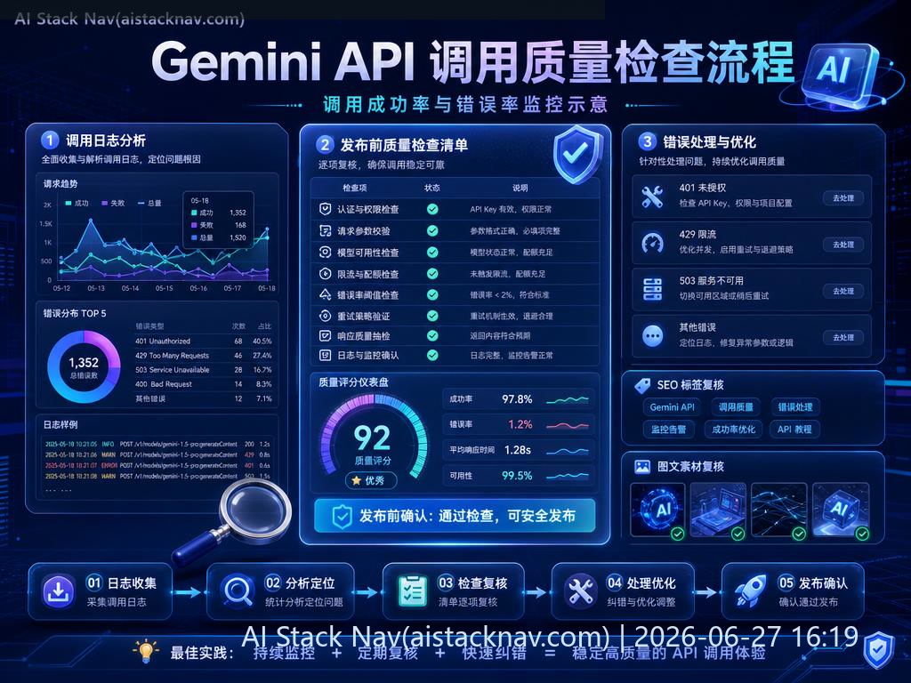 Gemini API 调用质量检查流程