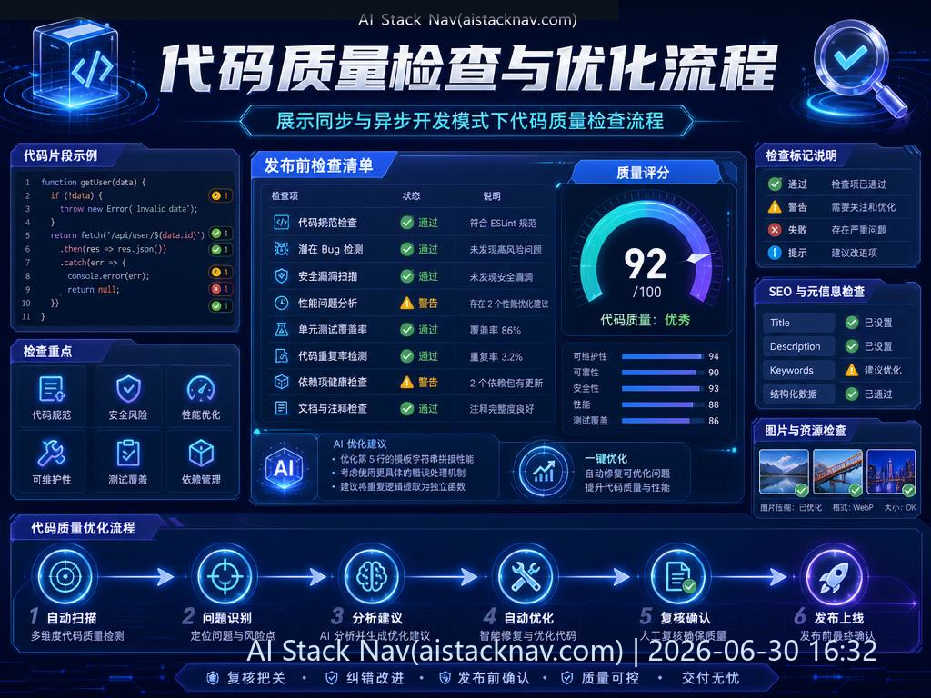 代码质量检查与优化流程图