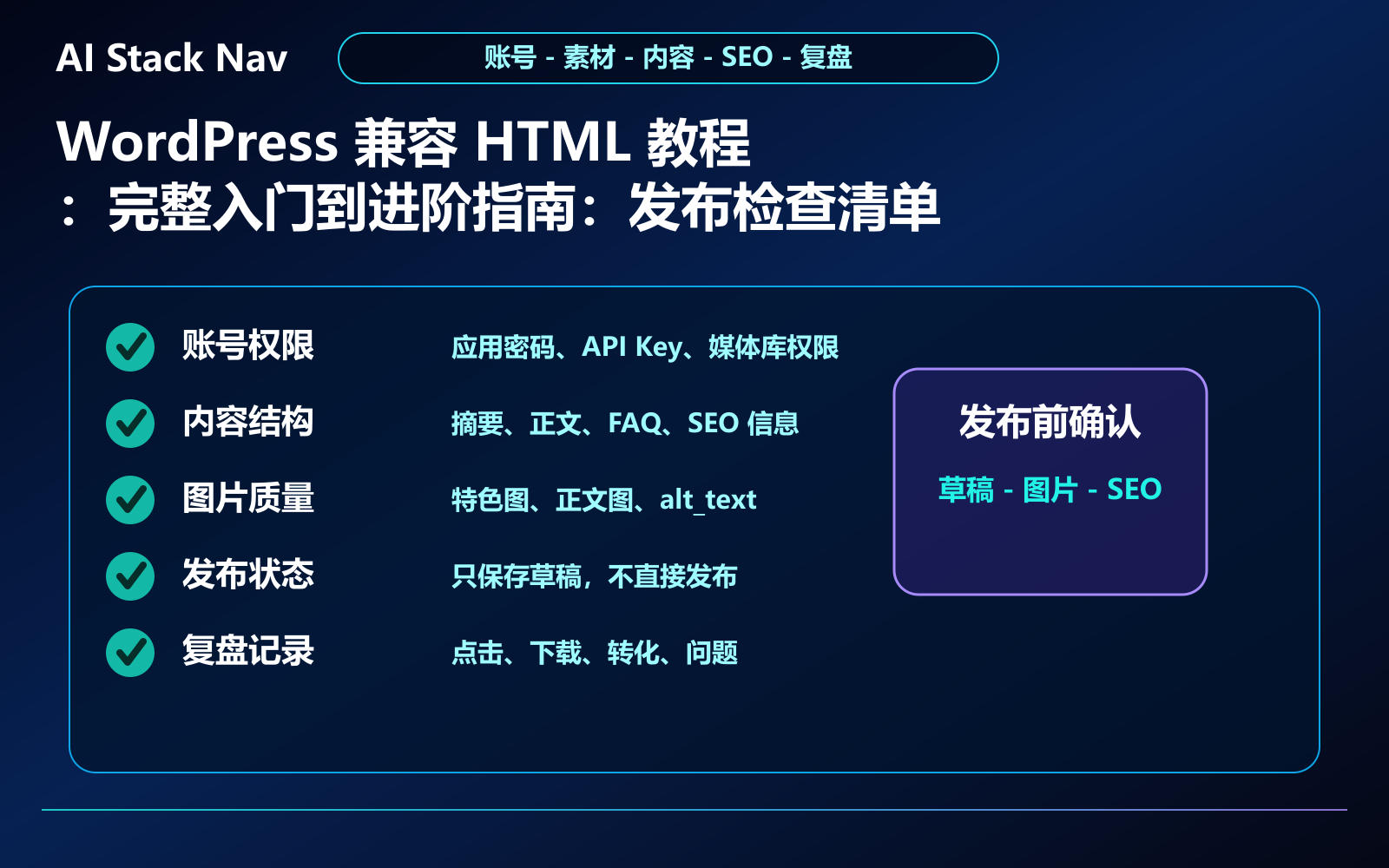 WordPress 兼容 HTML 教程：完整入门到进阶指南 教程插图 3