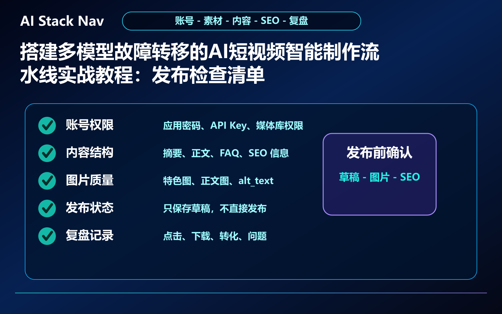 搭建多模型故障转移的AI短视频智能制作流水线实战教程 教程插图 3