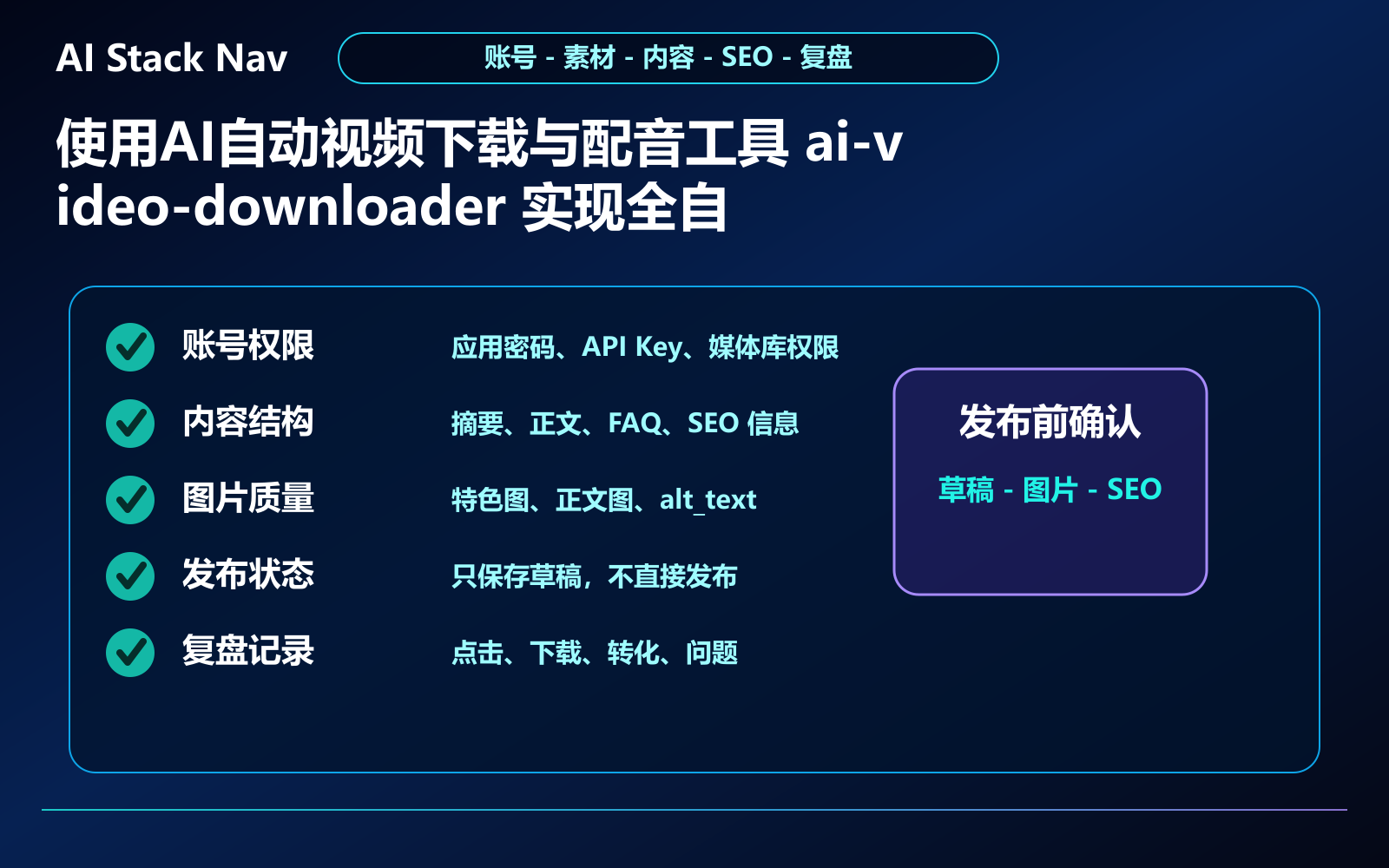 使用AI自动视频下载与配音工具 ai-video-downloader 实现全自动化视频制作流程 教程插图 3