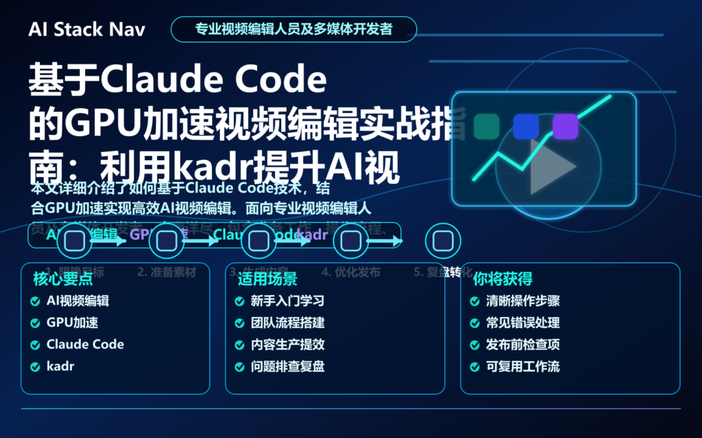 基于Claude Code的GPU加速视频编辑实战指南：利用kadr提升AI视频编辑效率 特色图