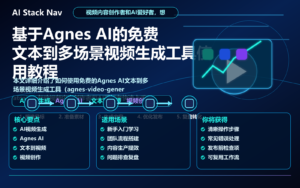 基于Agnes AI的免费文本到多场景视频生成工具使用教程 特色图