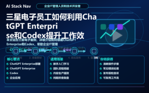 三星电子员工如何利用ChatGPT Enterprise和Codex提升工作效率——ChatGPT Enterprise部署实操指南 特色图