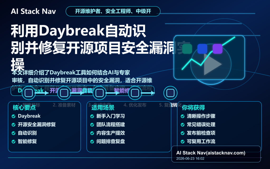 利用Daybreak自动识别并修复开源项目安全漏洞实操 特色图