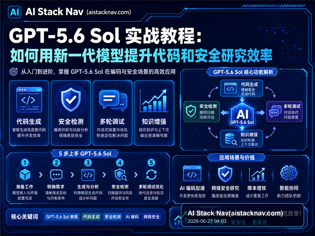 GPT-5.6 Sol 实战教程：如何用新一代模型提升代码和安全研究效率 特色图