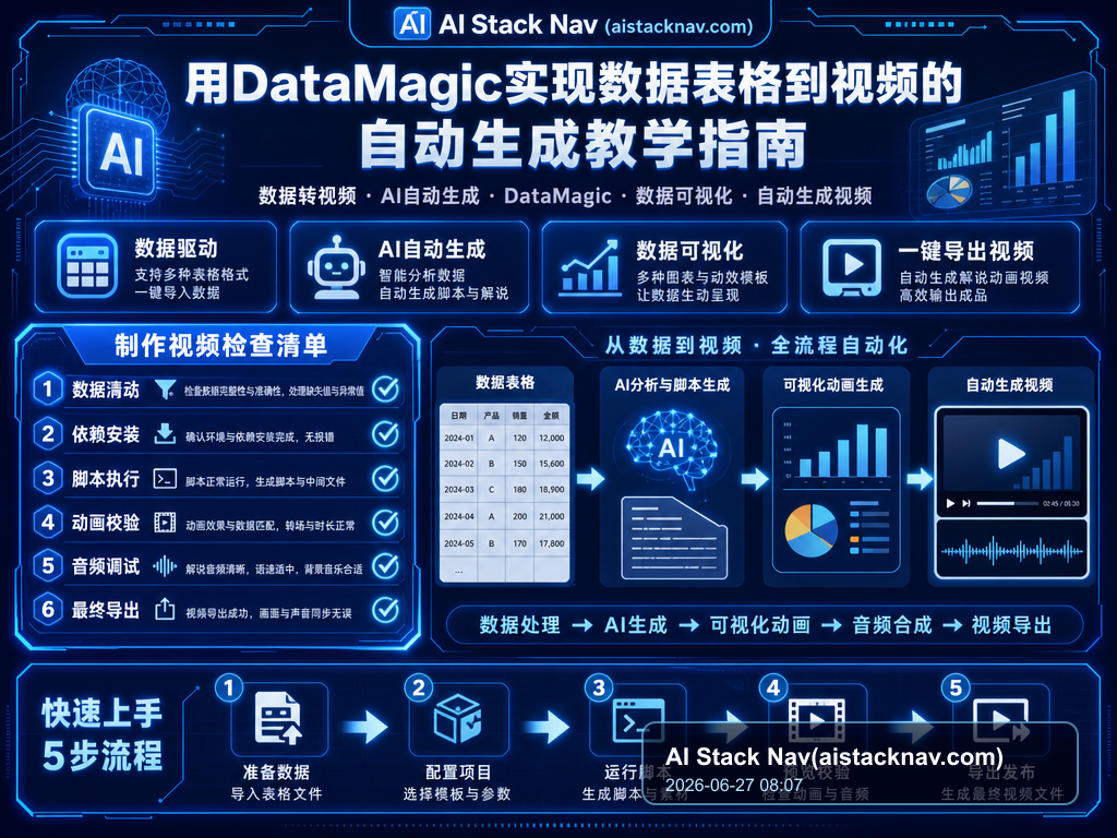 用DataMagic实现数据表格到视频的自动生成教学指南 教程插图 2