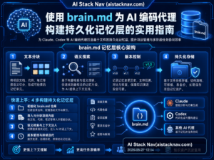 使用brain.md为AI编码代理构建持久化记忆层的实用指南 特色图