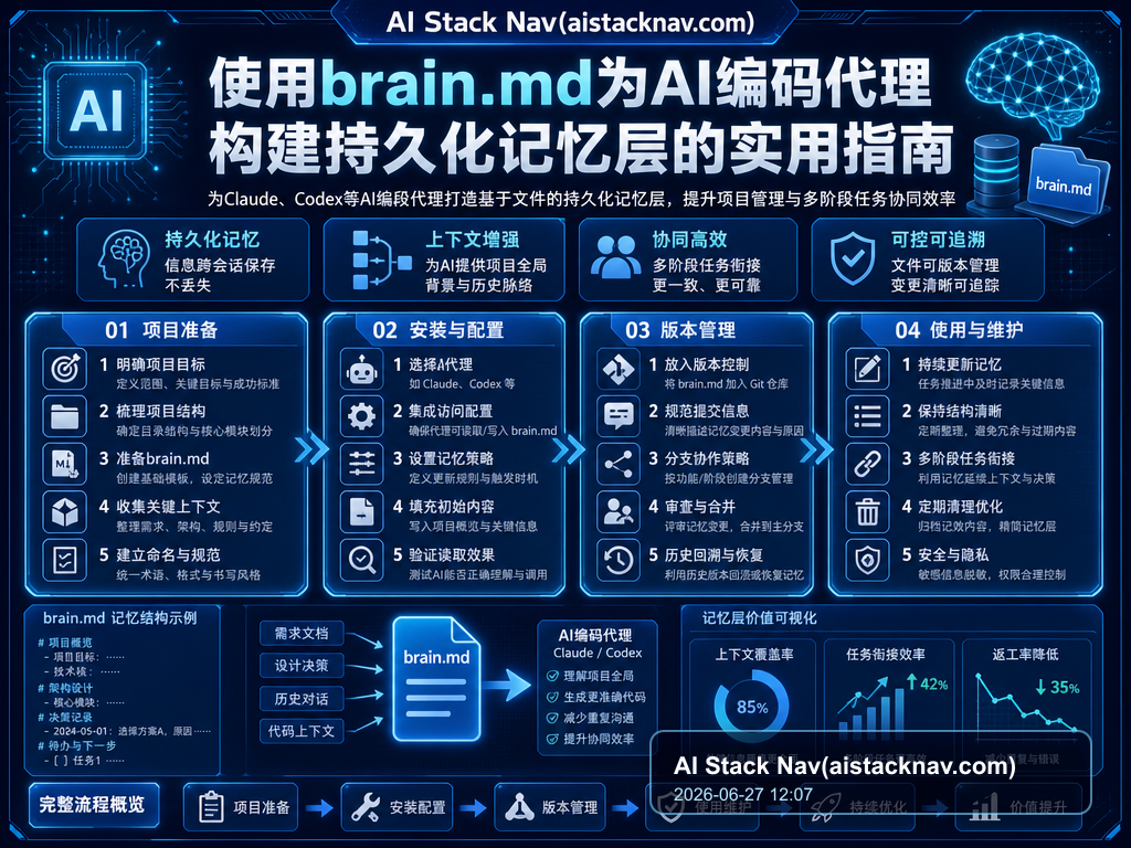 使用brain.md为AI编码代理构建持久化记忆层的实用指南 教程插图 2