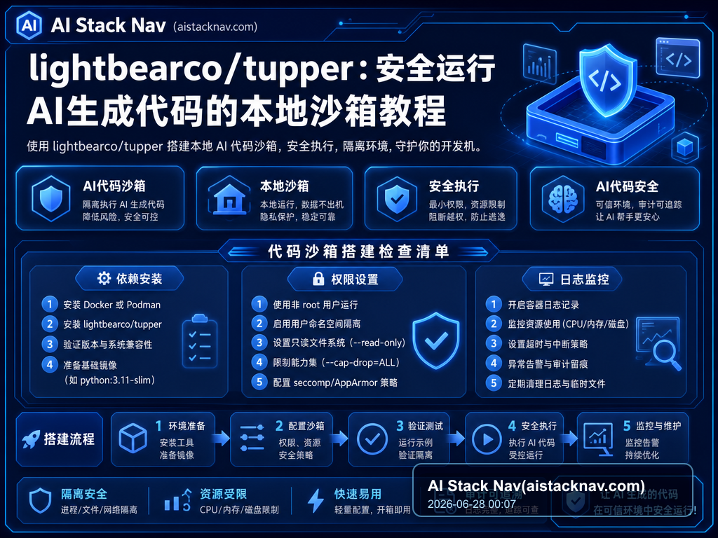 lightbearco/tupper：安全运行AI生成代码的本地沙箱教程 教程插图 2