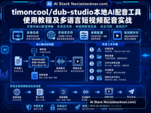 timoncool/dub-studio本地AI配音工具使用教程及多语言短视频配音实战 特色图