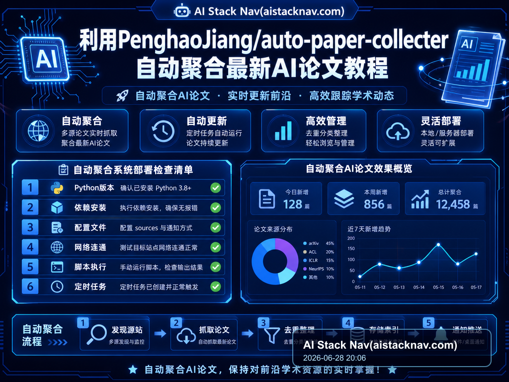 利用PenghaoJiang/auto-paper-collecter自动聚合最新AI论文教程 教程插图 2