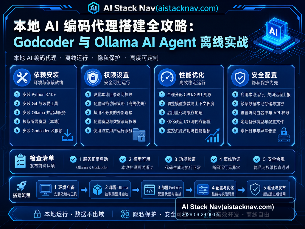 本地 AI 编码代理搭建全攻略：Godcoder 与 Ollama AI Agent 离线实战 教程插图 2