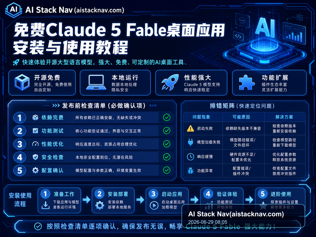 免费Claude 5 Fable桌面应用安装与使用教程，快速体验开源大型语言模型 教程插图 2