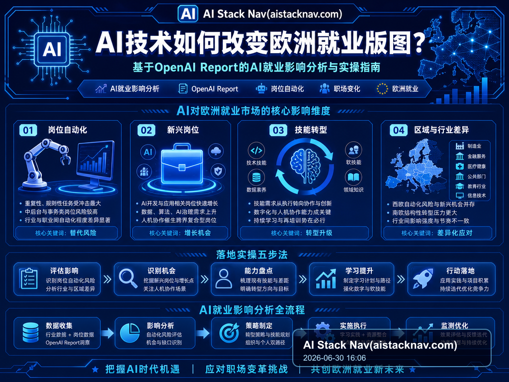 AI技术如何改变欧洲就业版图？基于OpenAI Report的AI就业影响分析与实操指南 特色图
