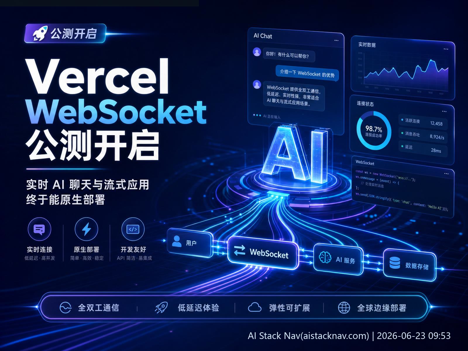 Vercel WebSocket 公测科技感插图
