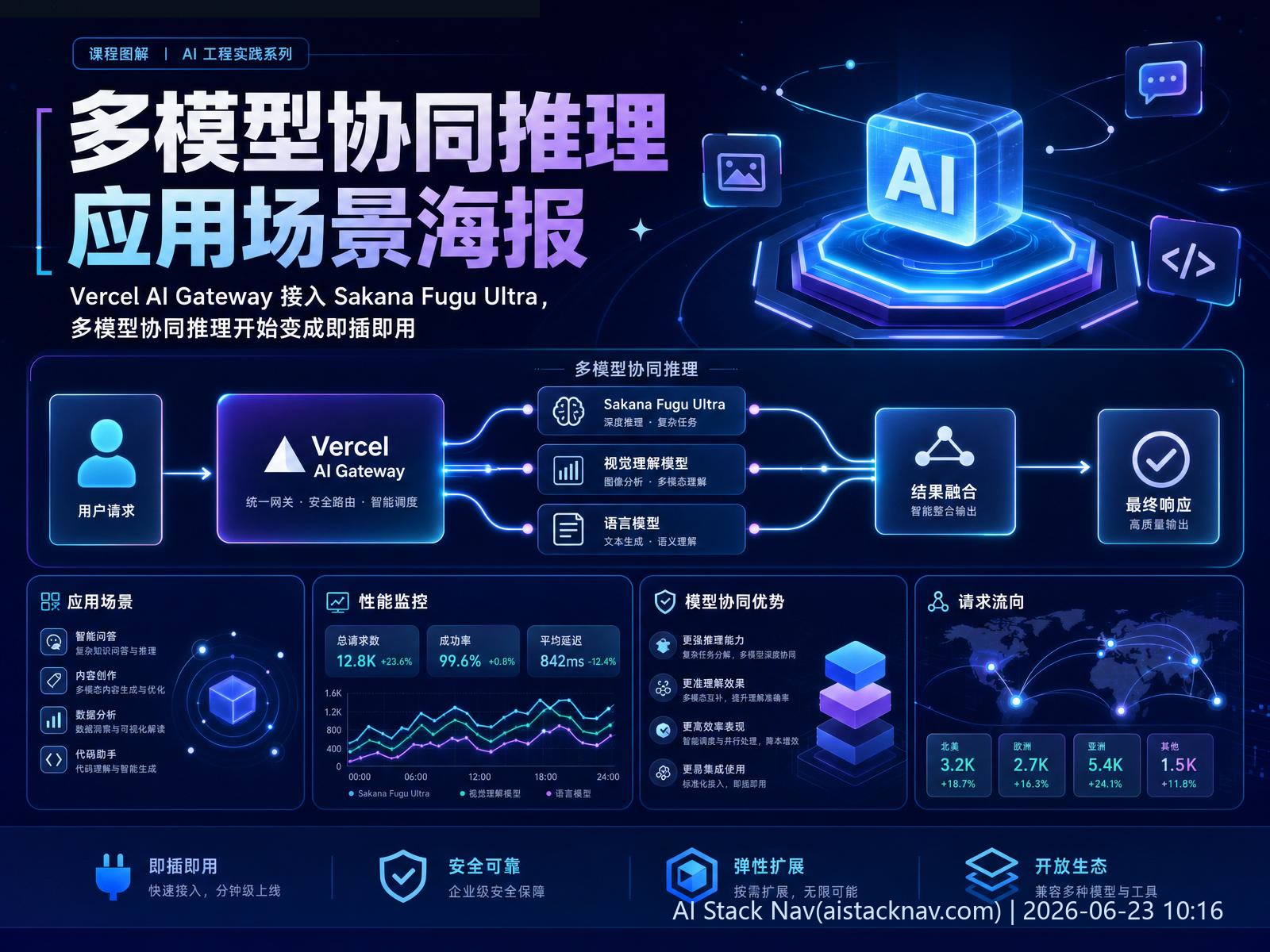 多模型协同推理应用场景海报