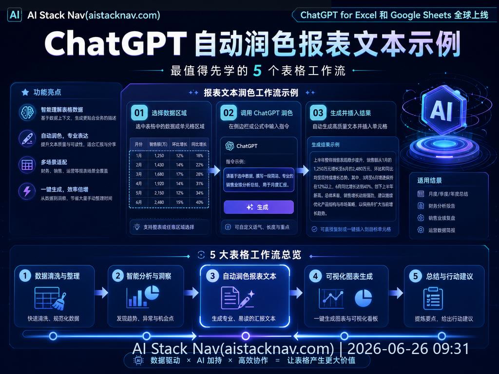 ChatGPT 报表润色示例