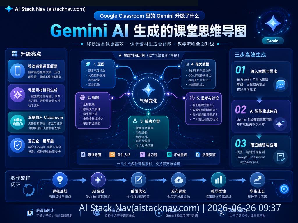 Gemini AI 生成的课堂思维导图