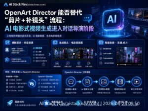 OpenArt Director AI电影式视频生成科技感封面