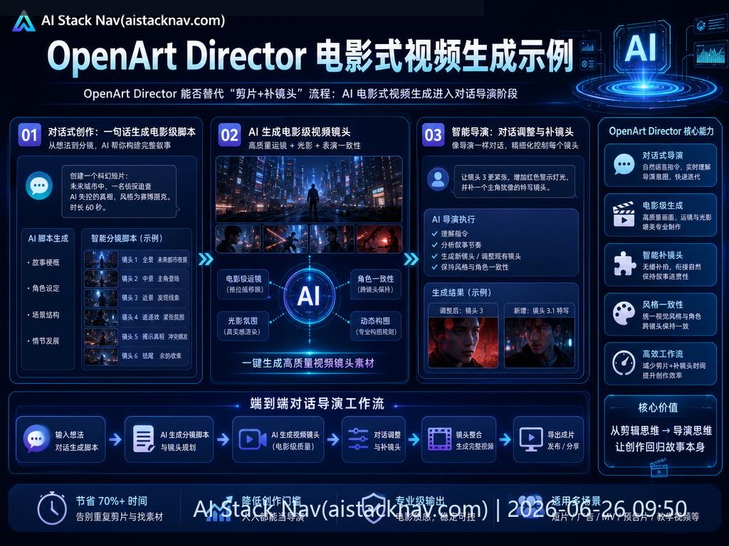 OpenArt Director 电影式视频生成示例
