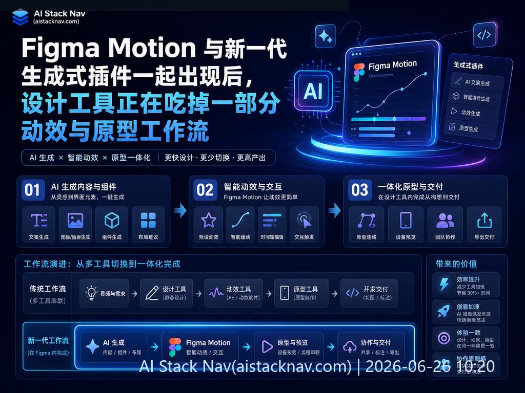 Figma Motion 与生成式插件科技感封面