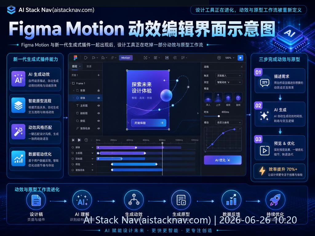 Figma Motion 动效编辑界面示意图