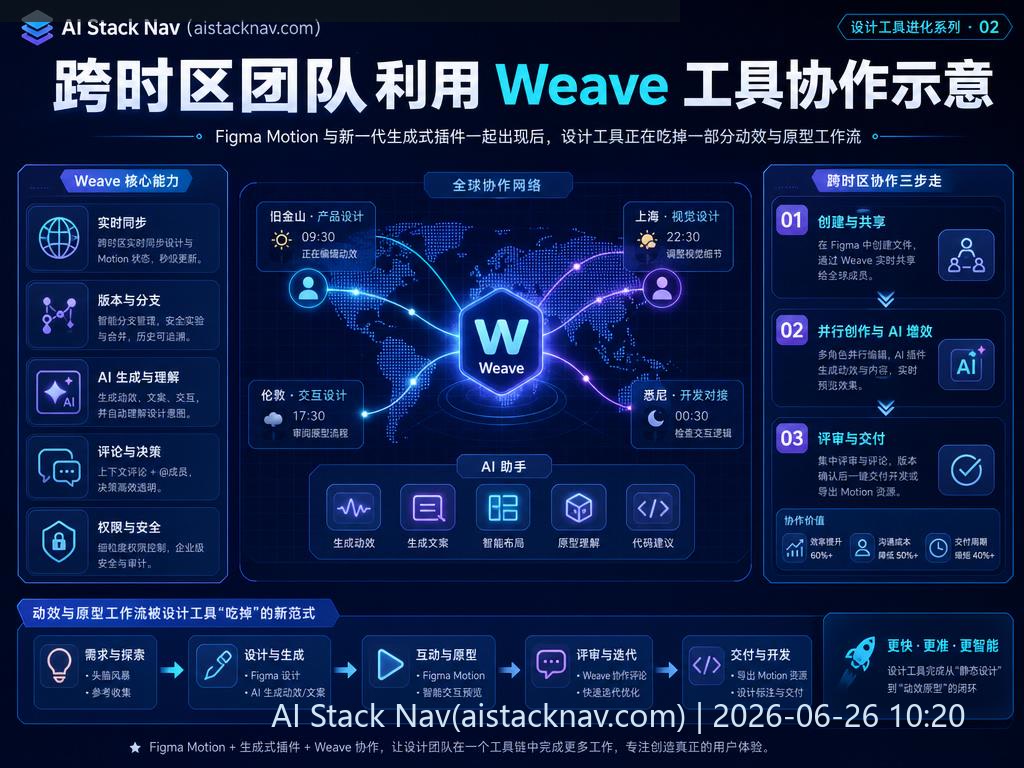 跨时区团队利用 Weave 工具协作示意