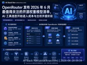 OpenRouter 2026 年 6 月开源权重模型清单科技感封面