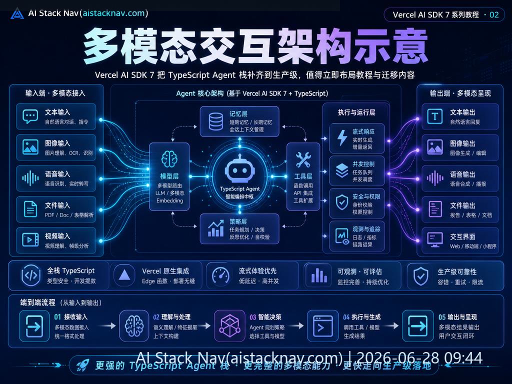 Vercel AI SDK 7 多模态交互架构