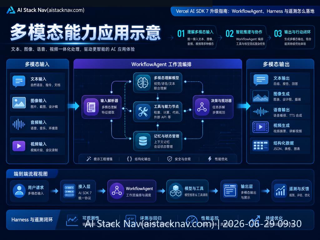 Vercel AI SDK 7 多模态应用示意