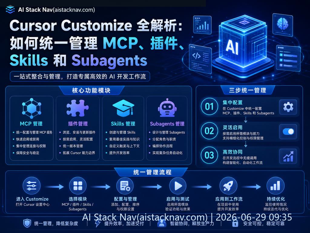 Cursor Customize 页面科技感封面图