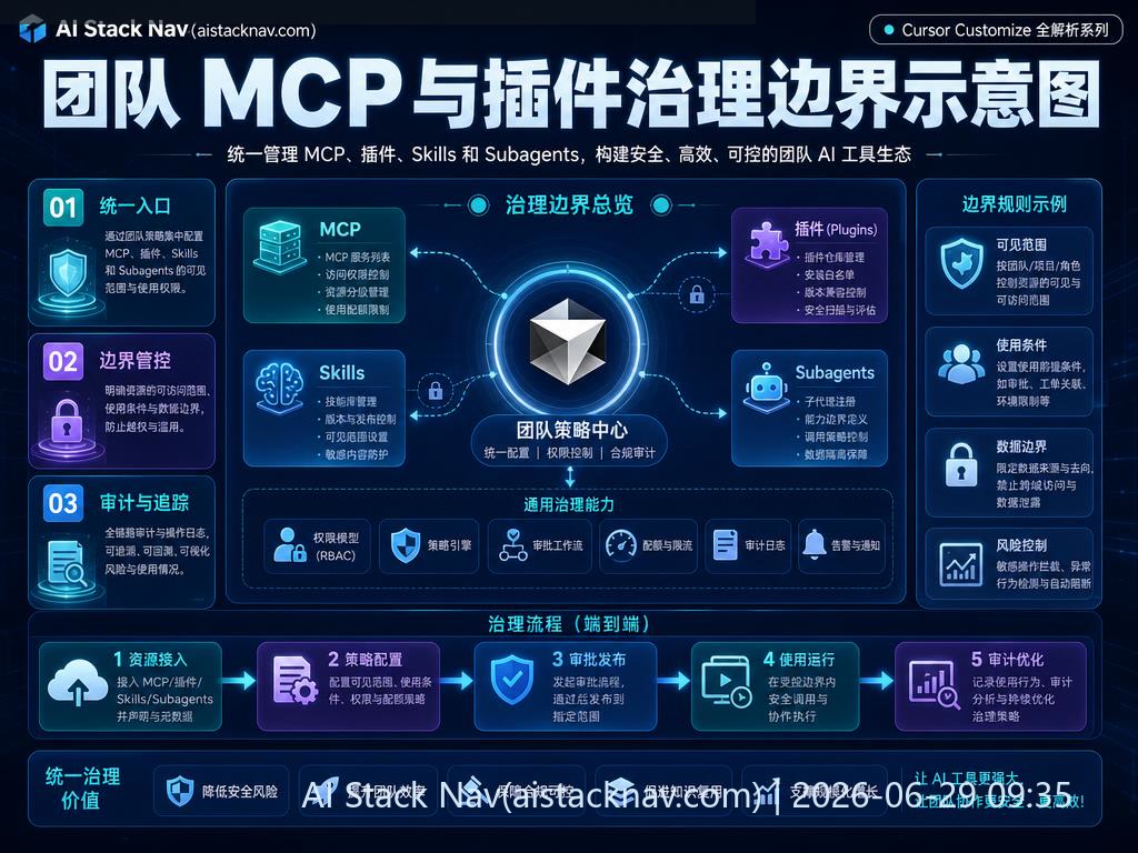 Cursor Customize 全解析：如何统一管理 MCP、插件、Skills 和 Subagents 科技感课程封面海报配图 2