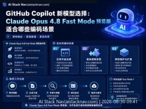 GitHub Copilot Claude Opus 4.8 Fast Mode 科技感封面