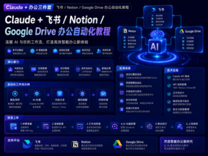 Claude + 飞书 Notion Google Drive 办公自动化教程封面图