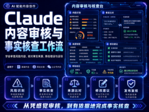 Claude 内容风格控制教程封面图，展示固定语气、固定结构、固定表达和风格一致性质检流程