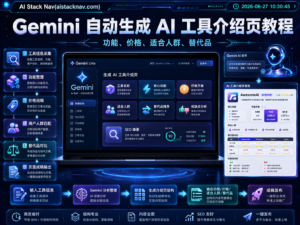 Gemini 自动生成 AI 工具介绍页教程封面图