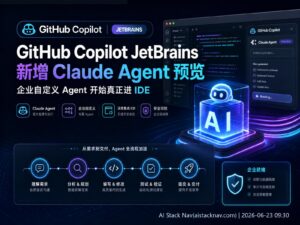 GitHub Copilot JetBrains 新增 Claude Agent 企业自定义 Agent 科技感封面