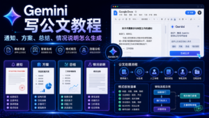 Gemini 写公文教程通知方案总结情况说明怎么生成封面图