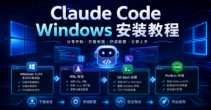 Claude Code Windows 安装教程 WSL Git Bash Node 环境配置封面图