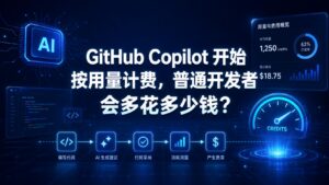 GitHub Copilot 按用量计费普通开发者成本分析科技感封面图