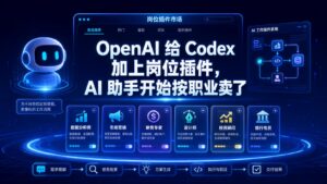 OpenAI Codex 岗位插件 AI 助手按职业工作流科技感封面图