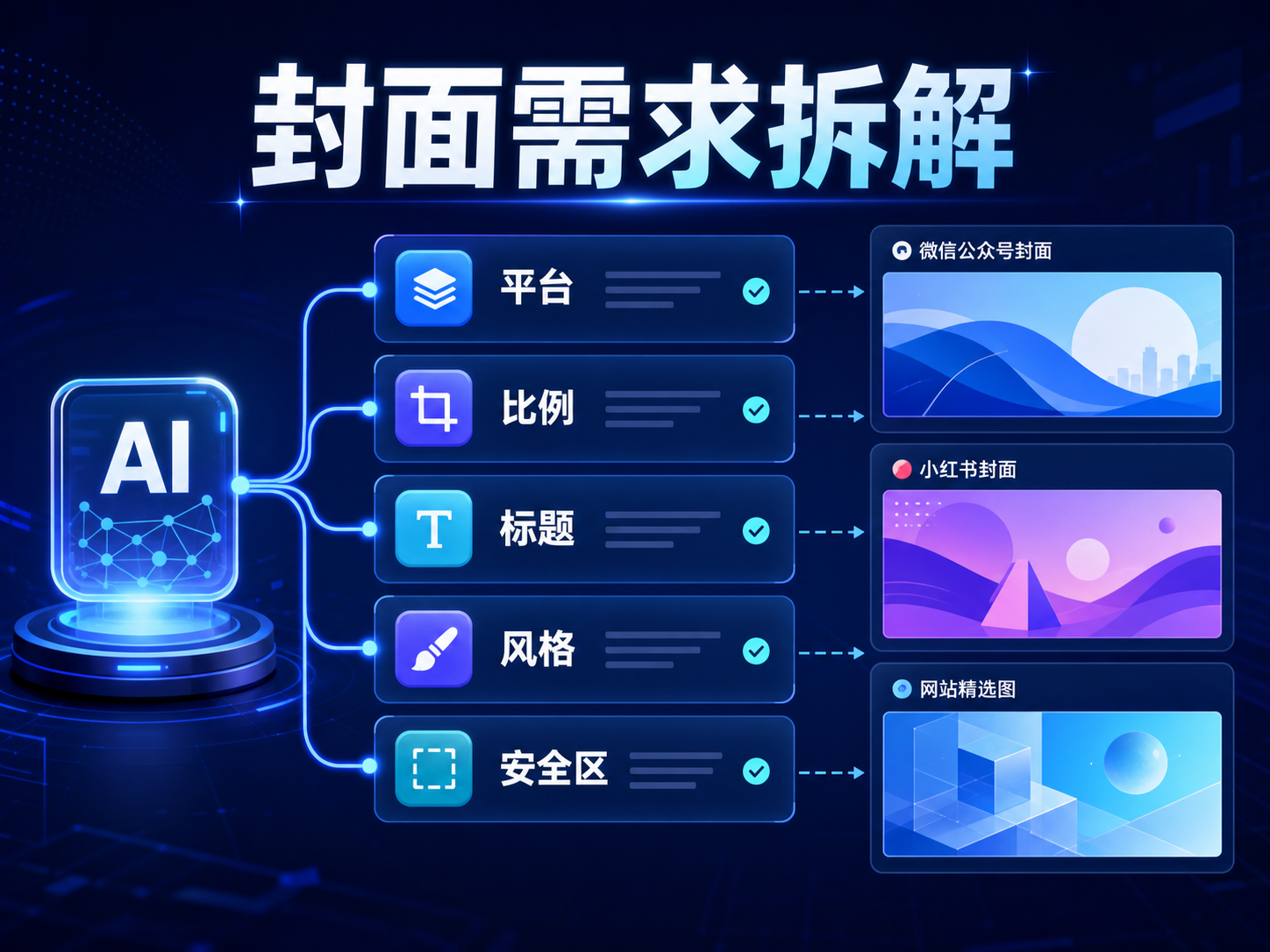 Gemini 生成封面图需求拆解课程海报：平台、比例、标题、风格和安全区