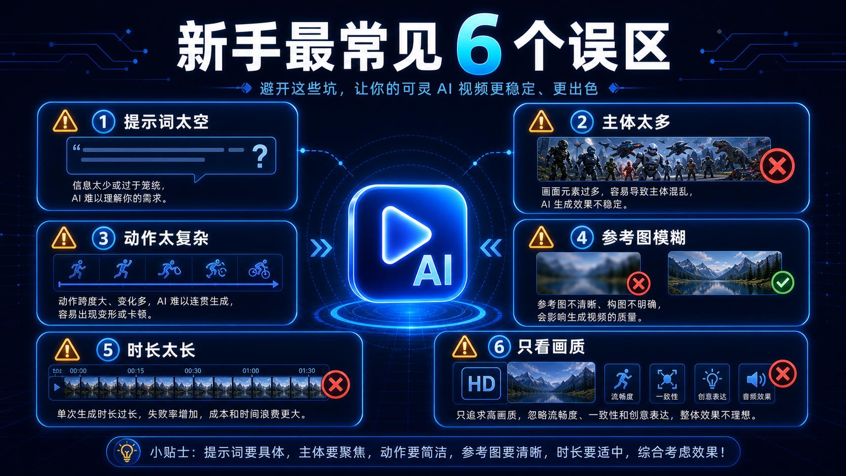 可灵 AI 新手最常见六个误区图