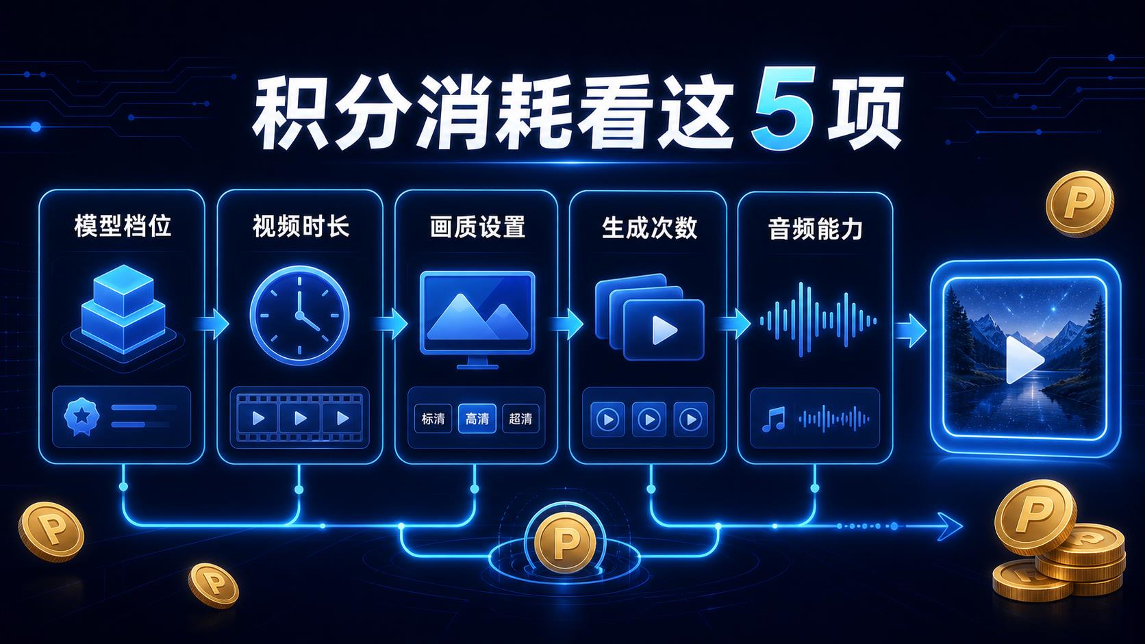 可灵 AI 积分消耗主要因素图