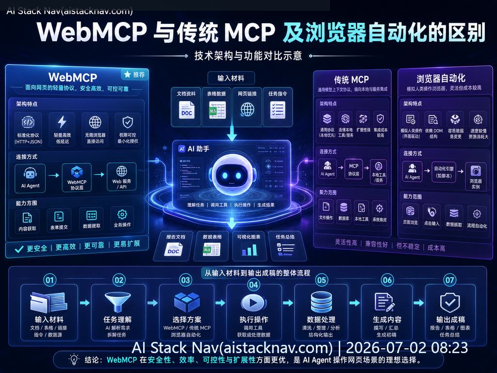 WebMCP AI Agent 网页操作科技感封面