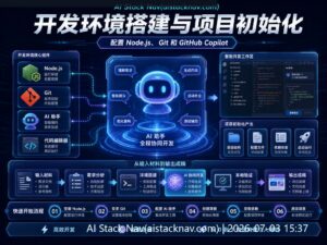 用 GitHub Copilot 开发个人网站的科技感封面图