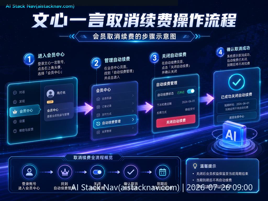 文心一言取消续费操作流程